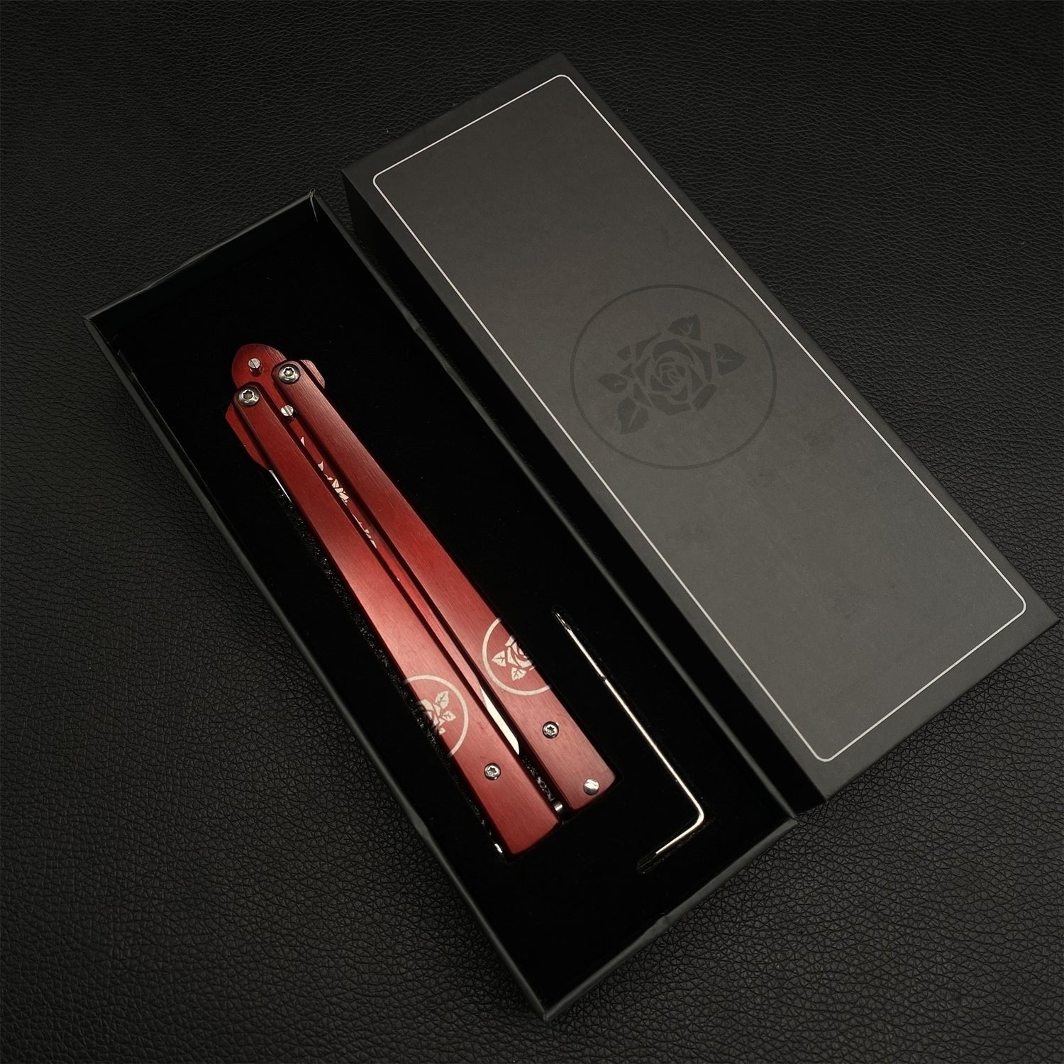 Black Rose Butterfly Knife